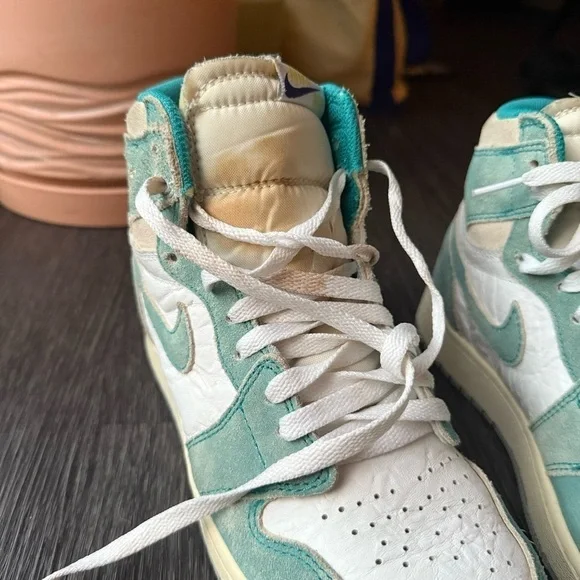 Air Jordan 1 Retro High Turbo Green White Sail Light Smoke Grey NIKE 5Y 5M 6.5W - Picture 9 of 9